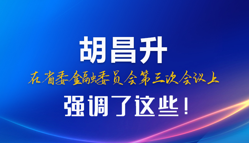 圖解|胡昌升在省委金融委員會(huì)第三次會(huì)議上強(qiáng)調(diào)了這些！
